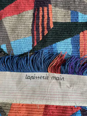 Onbekend - Seventies Welcomme Pernelle abstract wand tapijt kopen? Bied vanaf 50!