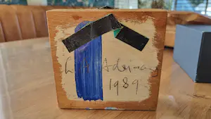 Leon Adriaans - Beschilderd sigarenkistje kopen? Bied vanaf 425!