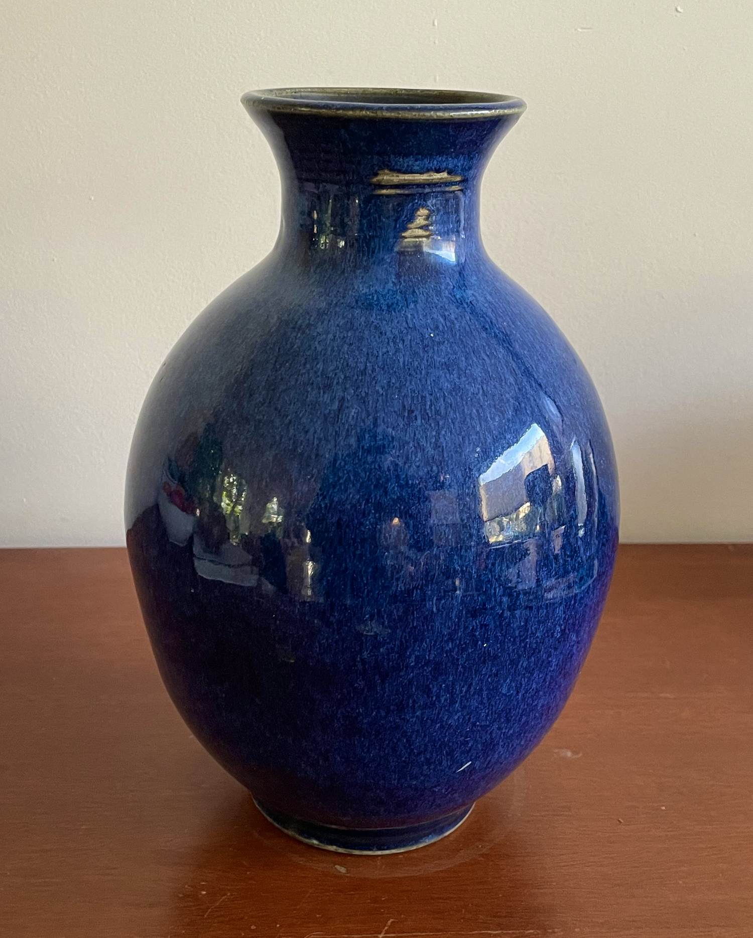 Onbekend - Pottery La Meuse Reuver - Blauwe Studio aardewerken vaas kopen? Bied vanaf 20!