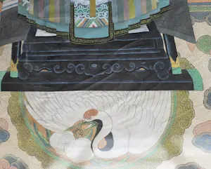 Onbekend - Twee Chinese Voorouder Schilderingen - Verf op zijde- 110 x 75 kopen? Bied vanaf 350!