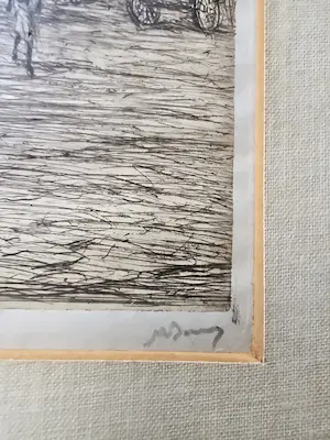 Marius Bauer - Originele Ets – "Een straat in Gwalior" (1926) – Handgesigneerd kaufen? Bieten Sie von 60!