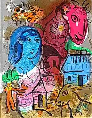 Marc Chagall - Antilopa Passengers, Original-Farblithographie 1969 WV Cramer 80 verkauft für € 170!