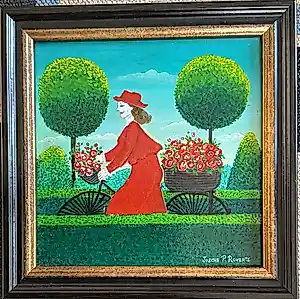 Josche Roverts - Schilderij olieverf, Naar de Markt kopen? Bied vanaf 40!