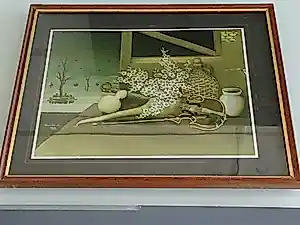 Biserka Zlatar-Milinković - Biserka Zlatar – Dufex foliekunstafdruk, 1981 | Kroatische naïeve kunst kaufen? Bieten Sie von 27!