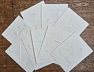 Buy Harry van Kuyk - 9 geometrische reliëfdrukken - handgenummerd? Bid from 250!