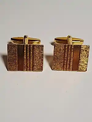 Vintage zilveren Rechthoekige geborstelde manchetknopen, kopen? Bied vanaf 40!