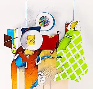 Buy Pierre van Soest - Grote, in kleine oplage (60) gemaakte kleuren zeefdruk - potloodgesigneerd? Bid from 40!