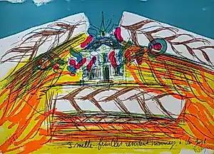 Jean Messagier - kleurenlitho | '3 Mille feuilles rendent hommage à van Gogh' | 1978 kaufen? Bieten Sie von 40!