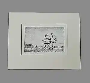 Buy Sven Hoekstra - leuke, in beperkte oplage van 70 exemplaren gemaakte Ets "de Dansers" 1999? Bid from 46!