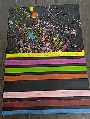 Onbekend - Abstrakte Kunst in schwarz und Farbe kaufen? Bieten Sie von 20!