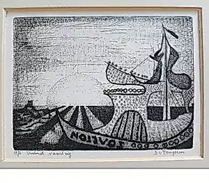 Buy Dineke van Tongeren - Vreemd Vaartuig - Ets 1976? Bid from 40!