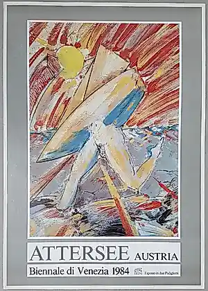 Buy Christian Ludwig Attersee - Original Ausstellungsplakat Biennale Venedig Venezia 1984? Bid from 50!