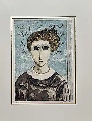 Yosl Bergner - "Figure With Nails In The Sky" kaufen? Bieten Sie von 245!