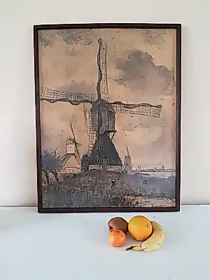 Hendrik de Laat - Molens in landschap kopen? Bied vanaf 225!