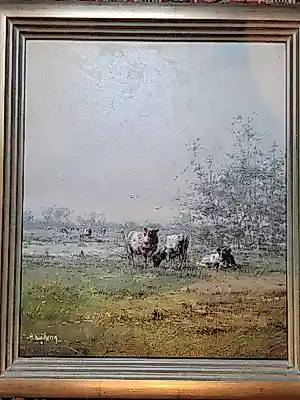 Albert Buikema - Landschap met koeien kopen? Bied vanaf 125!