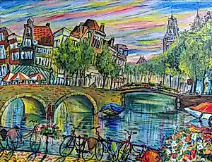 Elva Polyakova - Uitzicht naar Rijks museum Amsterdam kopen? Bied vanaf 349!