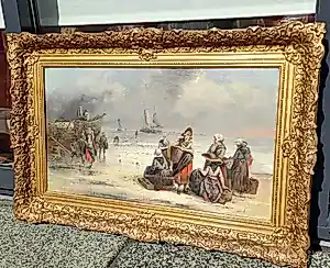 Jan Kuypers - Kusttafereel met vissers en figuren verkauft für € 500!