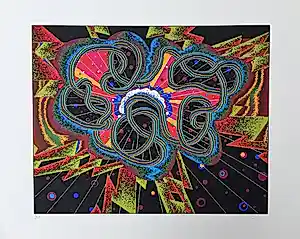 Shinkichi Tajiri - zeldzame knoop - gesigneerde zeefdruk ‘The Big Bang’ - oplage 85 ex. kaufen? Bieten Sie von 175!