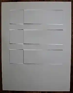 Harry van Kuyk - Reliëfdruk: Geometrische compositie kopen? Bied vanaf 150!