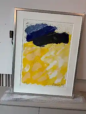 AcheterJan Cremer - Zonder titel, geel/blauw? Enchérissez de 400!