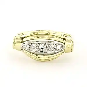Buy 14k gouden ring met single cut geslepen diamant tot. 0.15ct – F/G - VS/SI? Bid from 550!