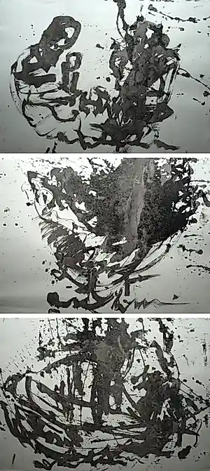 Anton Heyboer - 3x Acrylverf/Inkt , 3 Abstracte voorstellingen , Moeder, Kip en Boot – 79 x 107 kopen? Bied vanaf 150!