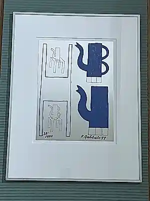 Klaas Gubbels - Zeefdruk op aluminium - 1997 verkauft für € 550!