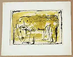 AcheterJan Cremer - Zeldzame litho: Beest - 1956 (oplage slechts 12 stuks!)? Enchérissez de 695!
