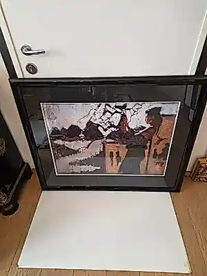 Nico Vrielink - Nico Vrielink – Groot Ingelijst Kunstwerk (1992) – Handgesigneerd & Genummerd... kaufen? Bieten Sie von 90!
