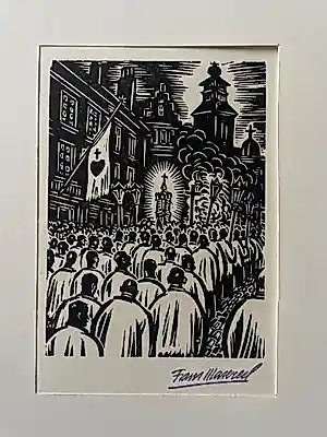 Buy Frans Masereel - Houtsnede Processie in Antwerpen? Bid from 59!