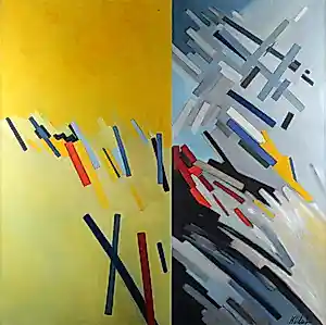 Kees Vlietman - Abstract werk kopen? Bied vanaf 150!