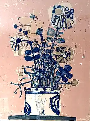 Paul Augustin Aizpiri - Nature morte au vase fleuri – Lithographie originale signée 132/150 – Encadrée kaufen? Bieten Sie von 275!