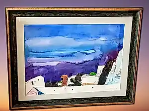 Friedrich Schiemann - Original Aquarell Gemälde von 1981 Expressive Landschaft/Griechenland kaufen? Bieten Sie von 280!