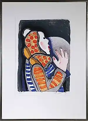 Buy Rein Dool - Zeefdruk, Zonder titel - Ingelijst? Bid from 100!