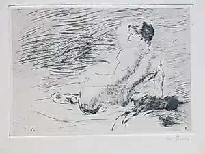 Buy Willem de Zwart - Liggend Naakt - Ets? Bid from 70!