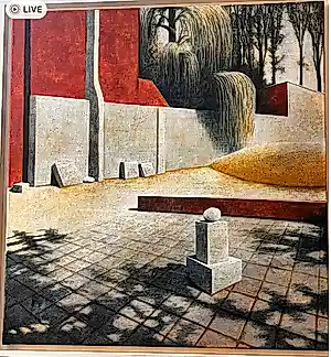 Buy Marcel van Hoef - Landschap met steenstapeling? Bid from 1200!