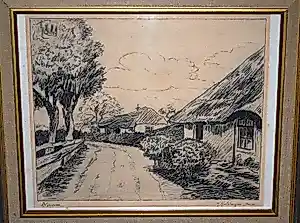 Han Hulsbergen - Blaricum - tekening 1932 - mooi ingelijst kopen? Bied vanaf 90!