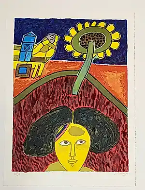AcheterCorneille - Le Tournesol, Hommage à Van Gogh? Enchérissez de 395!