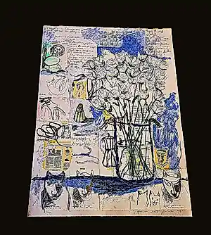 Buy Raimundo Figueroa - GROTE gemengde druktechniek (met o.a. collage) "Beauty is dangerous"? Bid from 60!