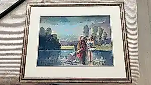Buy Lech Ratajczyk - gouache "Papieren Zeilbootjes" van Lech Ratajczyk, passend bij het thema 'Clowns? Bid from 150!