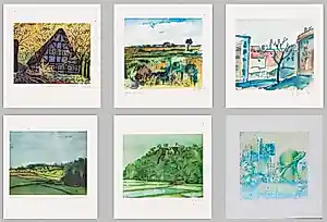 Volker Ritters - e.a: zes handgesigneerde zeefdrukken: Landschappen | GRATIS VERZENDING kopen? Bied vanaf 35!