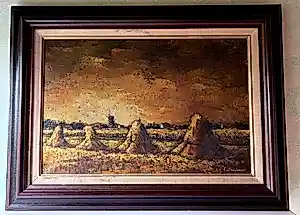 Buy Fernand Bouckaert - landschap met hooimijten? Bid from 100!