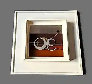 Buy Cesar Domela - een in de jaren 80 gemaakt RELIËF van koper,metaal en verf - in originele lijst.? Bid from 1240!
