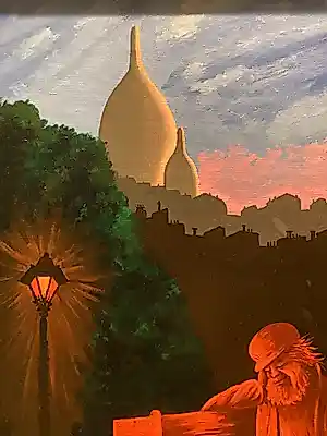 Nicolas Riaboff - Sfeervol gezicht op Montmartre met de Sacré-Cœur kopen? Bied vanaf 20!