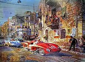 Alfredo De La Maria - Targa Florio 1958 Ferrari 250 TRS/Von Trips leads the Porsche 1500 RSK/J.Behra kaufen? Bieten Sie von 149!