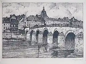Buy Han Jelinger - Sint Servaasbrug Maastricht - Ets? Bid from 42!