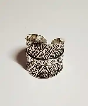 Buy Nieuwe 925 Sterling Zilver Boho Zigzag ring, Karen Hill Tribe Ring? Bid from 50!