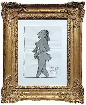 Corneille - Fille noire, gemengde techniek op papier (mooi ingelijst) kopen? Bied vanaf 1000!
