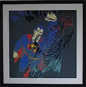 Buy Andy Warhol - Zeefdruk, Superman uit de serie Myths - Ingelijst (Groot)? Bid from 1250!