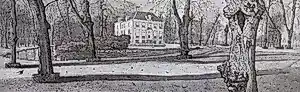 Reinder Homan - Huis te Manpad in Heemstede, ets (mooi ingelijst) kopen? Bied vanaf 150!